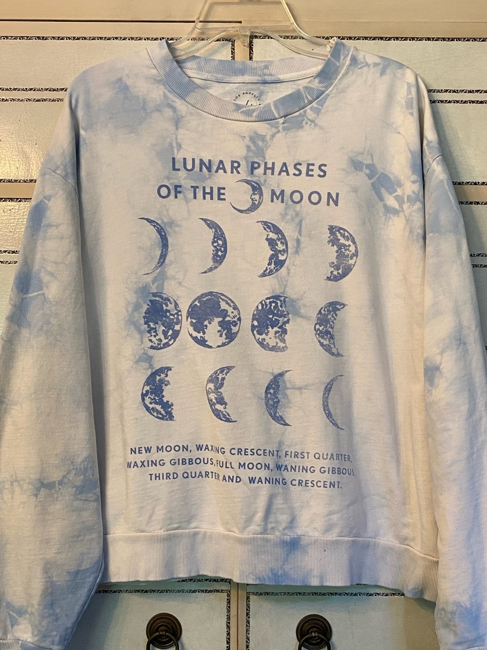 Phases of the moon Tie-dye Sweatshirt size M